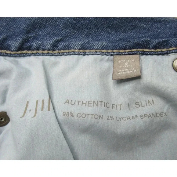 J Jill Authentic Fit Slim Ankle Jeans Women's 6p Low Rise Straight Denim Stretch - Picture 6 of 9